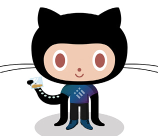 Figure 2. The Octocat is the official mascot of GitHub (https://github.com/cameronmcfee). The Ordered Listocat, a variation from the Octodex, is by Cameron McEfee (https://octodex.github.com/). 