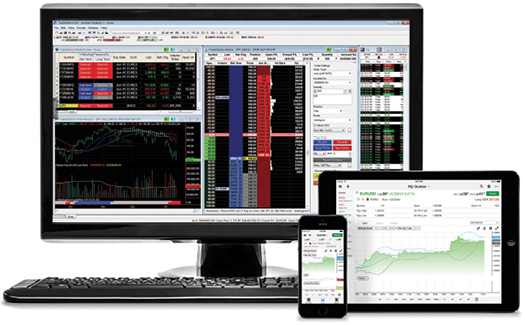 Figure 1. Multi-channel trading through desktop, Web, and mobile apps.