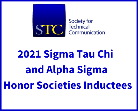 2021 Sigma Tau Chi and Alpha Sigma Honor Societies Inductees