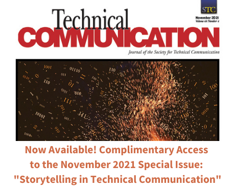 Now Available: Complimentary Access to the November 2021 Special Issue: Storytelling in Technical Communication