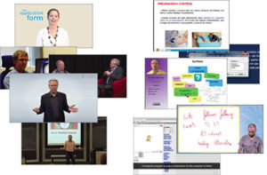 Figure 2. Speaker centric videos (left) and board centric videos (right) in MOOCs