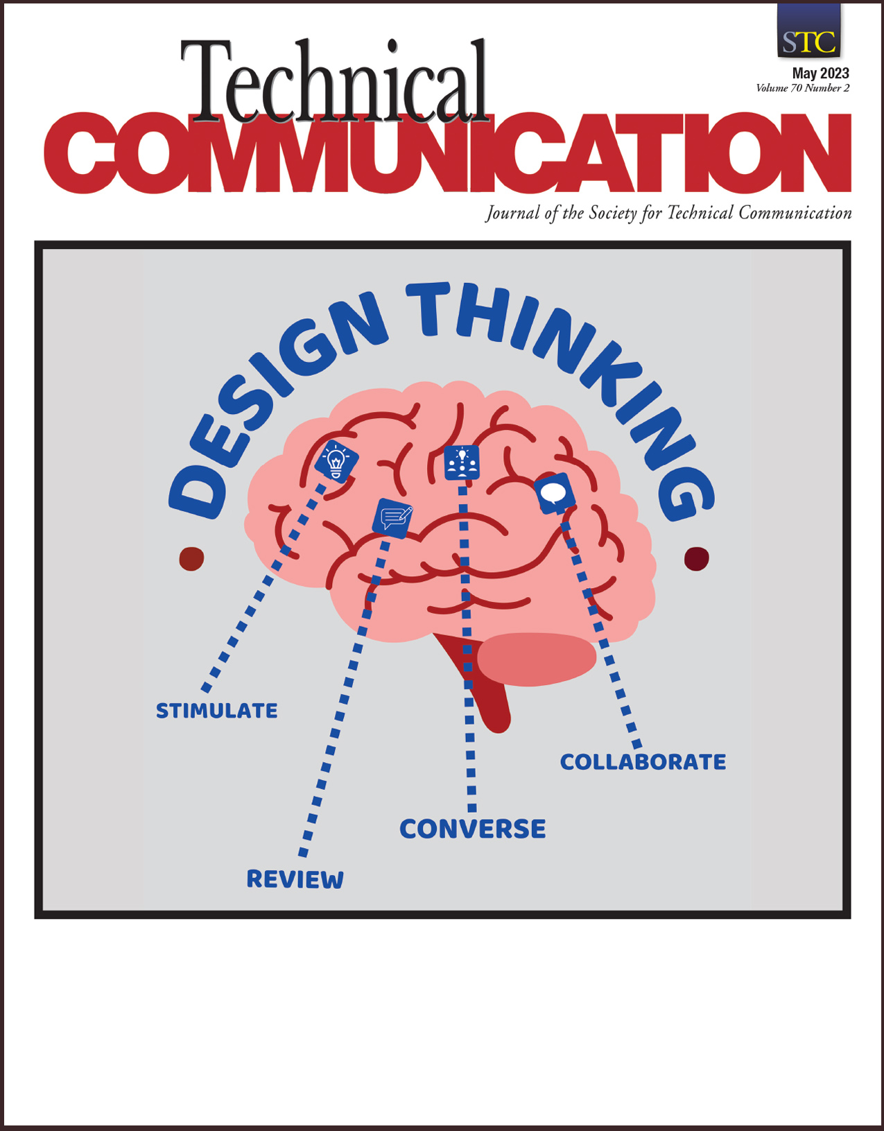 STC_TechCommV70N2_May23_C1boarder Technical Communication May 2023 Cover