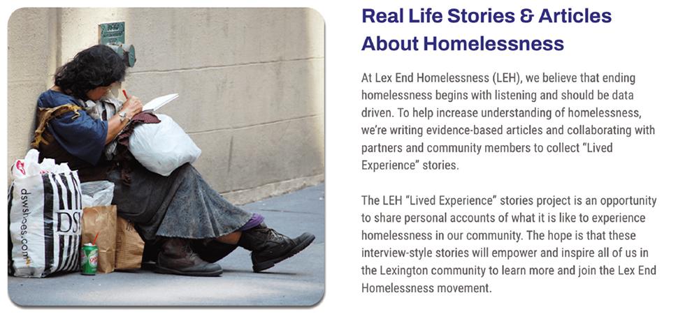 Real life stories and articles about homelessness web clip