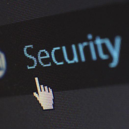 photo of computer screen with security written across it